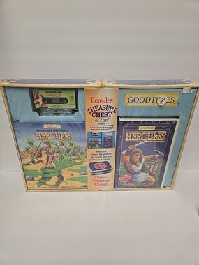 Hercules Treasure Chest Of Fun Good Times Book Audio & Video Cassette NIB 1997!